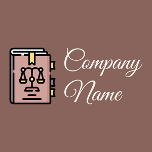 Law book logo on a Rose Taupe background - Entreprise & Consultant