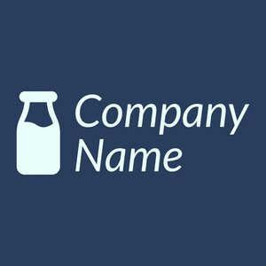 Milk bottle logo on a Catalina Blue background - Agricoltura