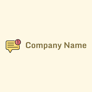Chat logo on a Corn Silk background - Domaine des communications