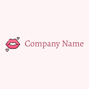 Lips logo on a Lavender Blush background - Moda & Beleza