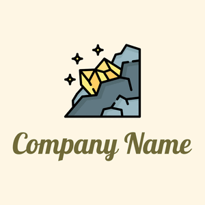 Gold ingot logo on a Corn Silk background - Handel & Beratung