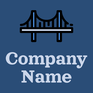 Bridge logo on a Blue background - Abstracto