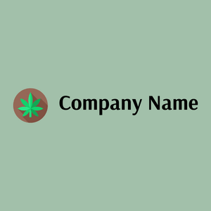 Cannabis logo on a Gum Leaf background - Vastgoed & Hypotheek