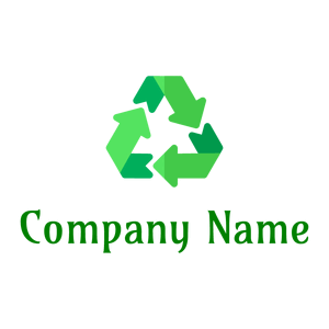 Recycle symbol logo on a White background - Ecologia & Ambiente