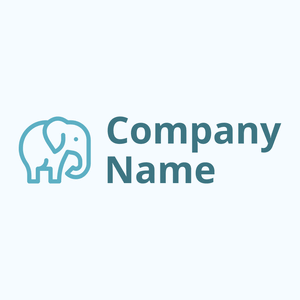 Elephant on a Alice Blue background - Animales & Animales de compañía