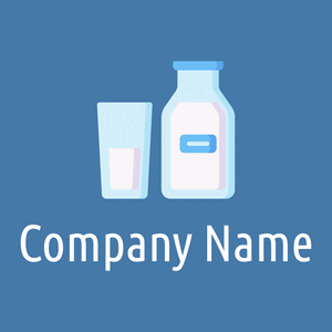 Milk logo on a Steel Blue background - Landbouw