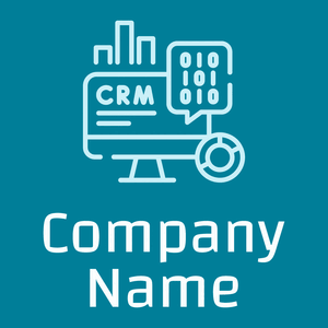 CRM logo on a Blue background - Negócios & Consultoria