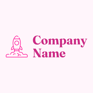 Rocket logo on a Lavender Blush background - Abstracto