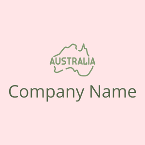 Australia on a Misty Rose background - Abstrakt