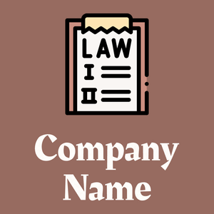 Law logo on a Dark Chestnut background - Empresa & Consultantes