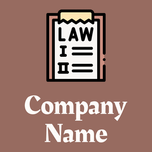 Law logo on a Dark Chestnut background - Entreprise & Consultant