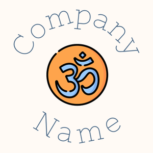 Om logo on a Seashell background - Religion et spiritualité