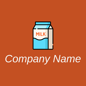 Milk logo on a Chocolate background - Agricultura