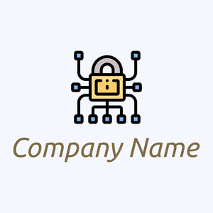 Encryption logo on a Alice Blue background - Internet