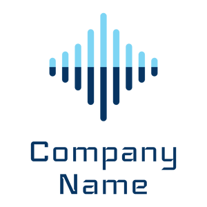 Light Sky Blue Audio waves on a White background - Arte & Entretenimiento
