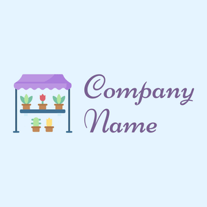 Florist logo on a Alice Blue background - Domaine de l'agriculture