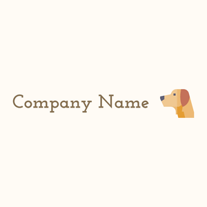 Golden retriever logo on a Floral White background - Animali & Cuccioli