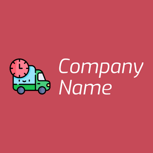 Delivery time logo on a Mandy background - Automotive & Vehicle