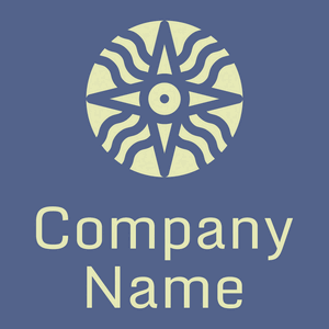 Symbol logo on a Kashmir Blue background - Abstrait