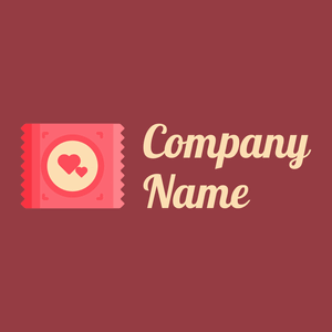 Condom logo on a Mexican Red background - Medizin & Pharmazeutik