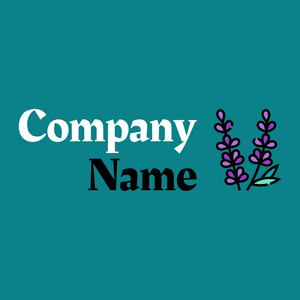 Lavender logo on a Dark Cyan background - Blumen