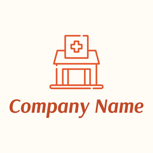 Health clinic logo on a Floral White background - Medical & Farmacia