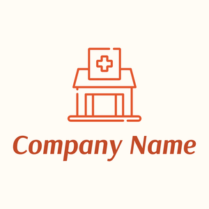 Health clinic logo on a Floral White background - Medizin & Pharmazeutik