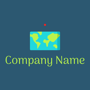 World map logo on a Chathams Blue background - Medio ambiente & Ecología