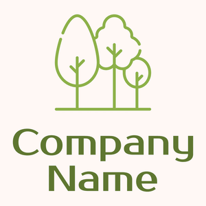 Trees logo on a Seashell background - Milieu & Ecologie
