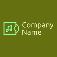 Music album logo on a green background - Fotograpía