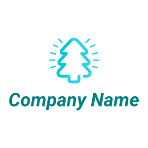 Tree Neon logo on a White background - Abstrato