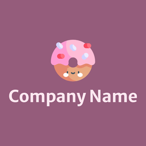 Cotton Candy Doughnut on a Mauve Taupe background - Alimentos & Bebidas