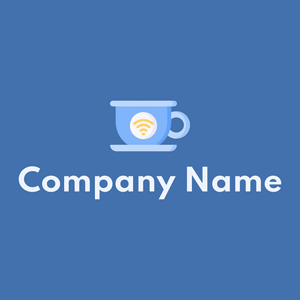 Wifi logo on a Steel Blue background - Alimentos & Bebidas