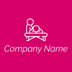 Massage logo on a Razzmatazz background - Spa & Estética
