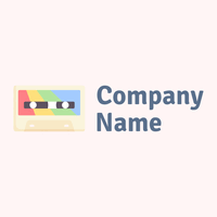 Radio cassette logo on a Snow background - Abstrait