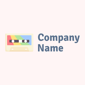 Radio cassette logo on a Snow background - Abstrait