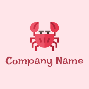 Crustacean logo on a Misty Rose background - Animais e Pets