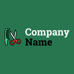 Barbershop logo on a Sea Green background - Moda & Belleza