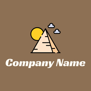 Pyramid logo on a Leather background - Abstrait