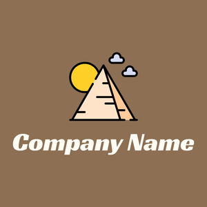 Pyramid logo on a Leather background - Abstracto