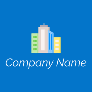 Buildings logo on a Navy Blue background - Costruzioni & Strumenti