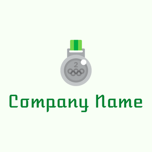 Olympic medal logo on a Honeydew background - Caridade & Empresas Sem Fins Lucrativos