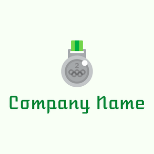 Olympic medal logo on a Honeydew background - Abstract