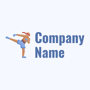 Muay thai on a Alice Blue background - Sport