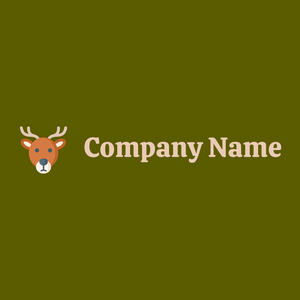Raw Sienna Deer on a Olive background - Animaux & Animaux de compagnie