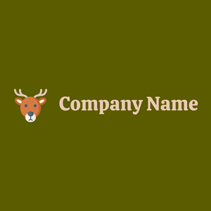 Raw Sienna Deer on a Olive background - Dieren/huisdieren