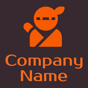 Ninja logo on a Melanzane background - Abstrakt