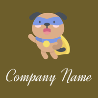Dog logo on a Horses Neck background - Unterhaltung & Kunst