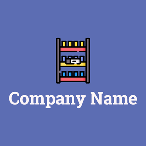 In store display logo on a Chetwode Blue background - Imóveis & Hipoteca