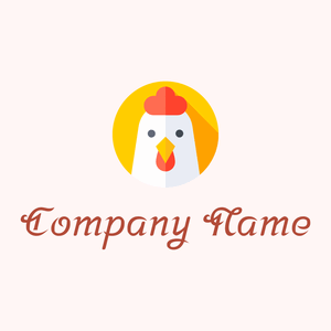 Rooster logo on a Snow background - Abstrait